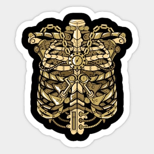 Steampunk Ribcage Sticker